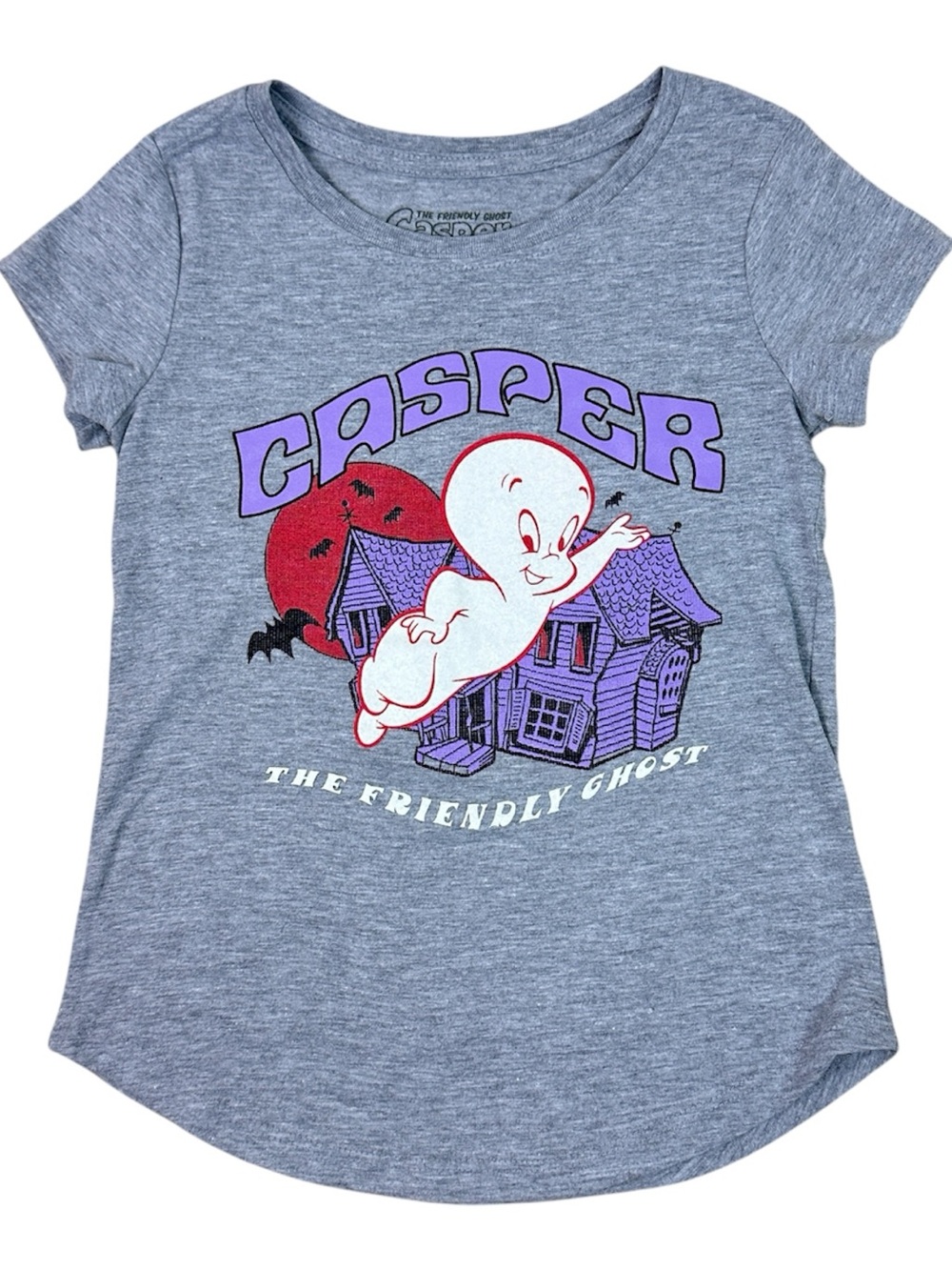 Girls' Casper Graphic Short Sleeve Tee - Heather Gray